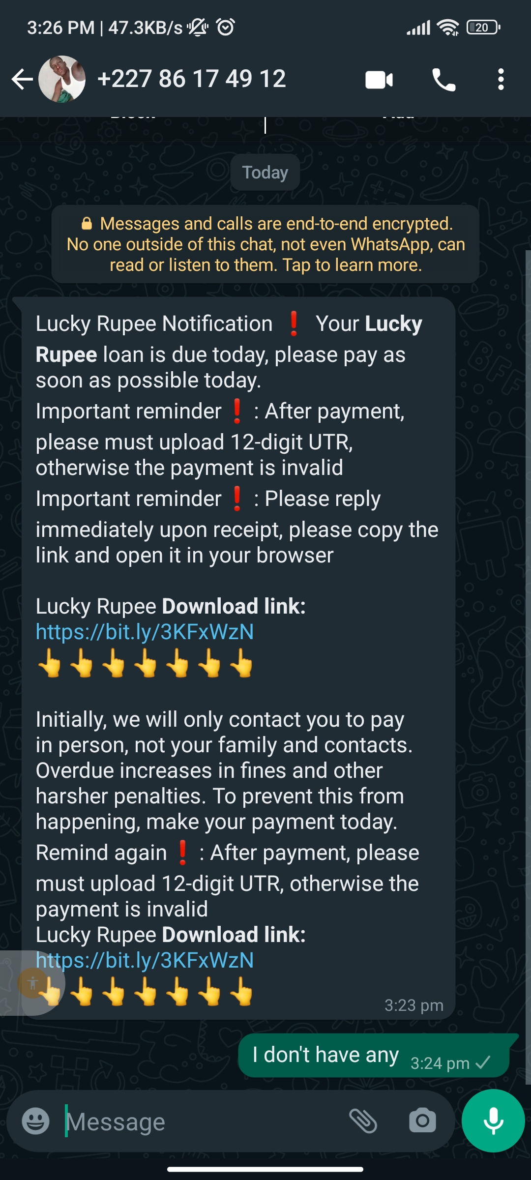 Getting Whatsapp Message For Loan Repayment Consumer Complaints Court