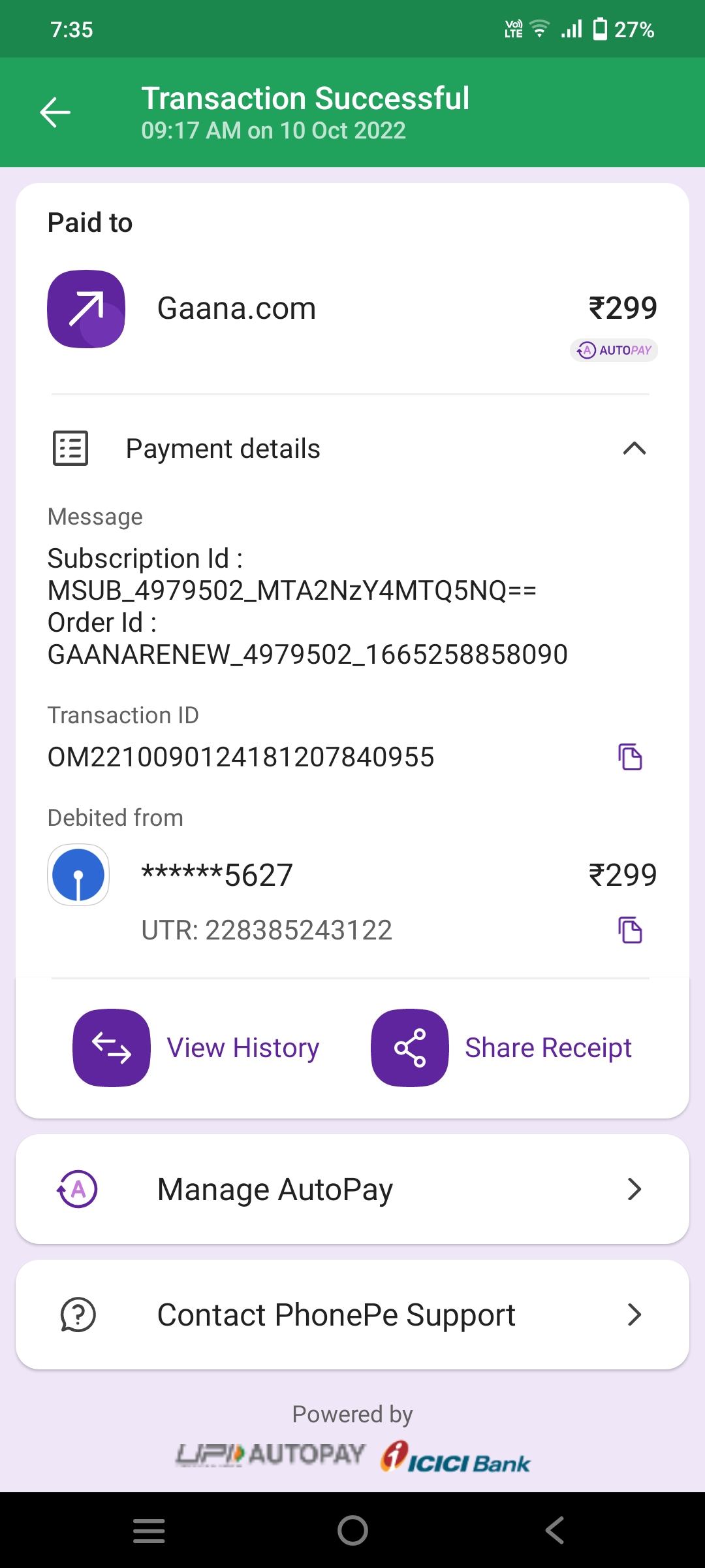 Gaana Refund Request For Gaana Subscription Consumer Complaints Court