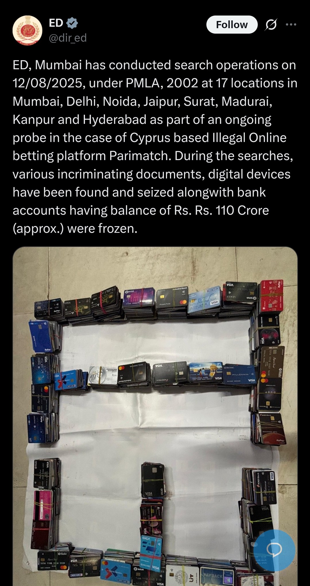 Parimatch illegal betting app